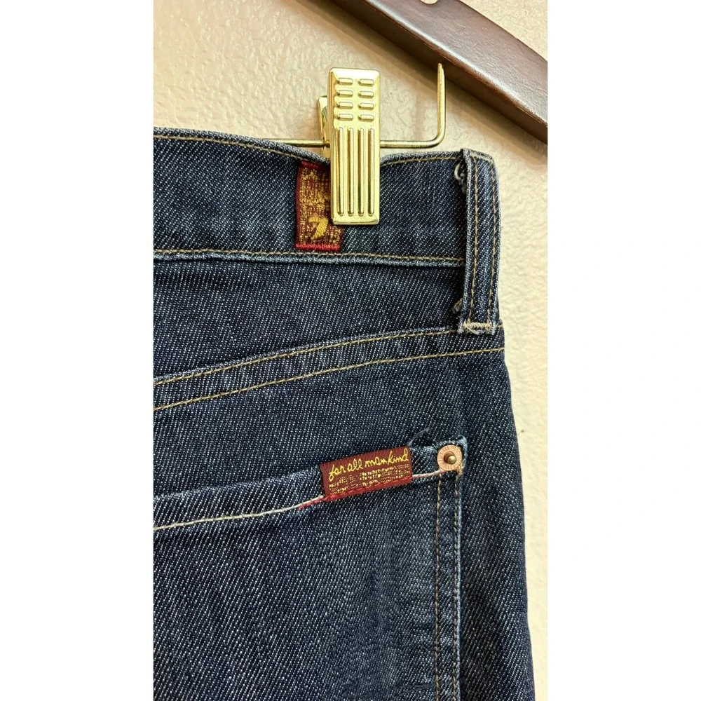7 For All Mankind‎ Roxanne Jeans Size 25 Dark Wash Skinny Slim Mid Rise Denim